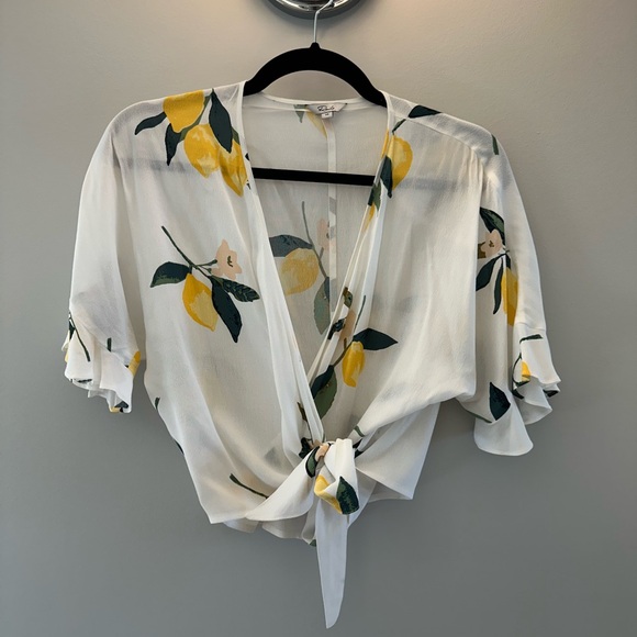 NWOT Rails Lemon Wrap Top Size XS - Picture 3 of 4